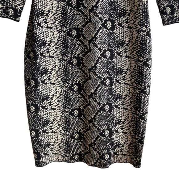 Nanette Lepore Sweater Dress Medium Snake Animal Print Neutral - Picture 10 of 14